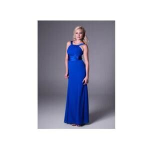 David's Bridal Chiffon and Charmeuse Dress Royal Dress Size 12